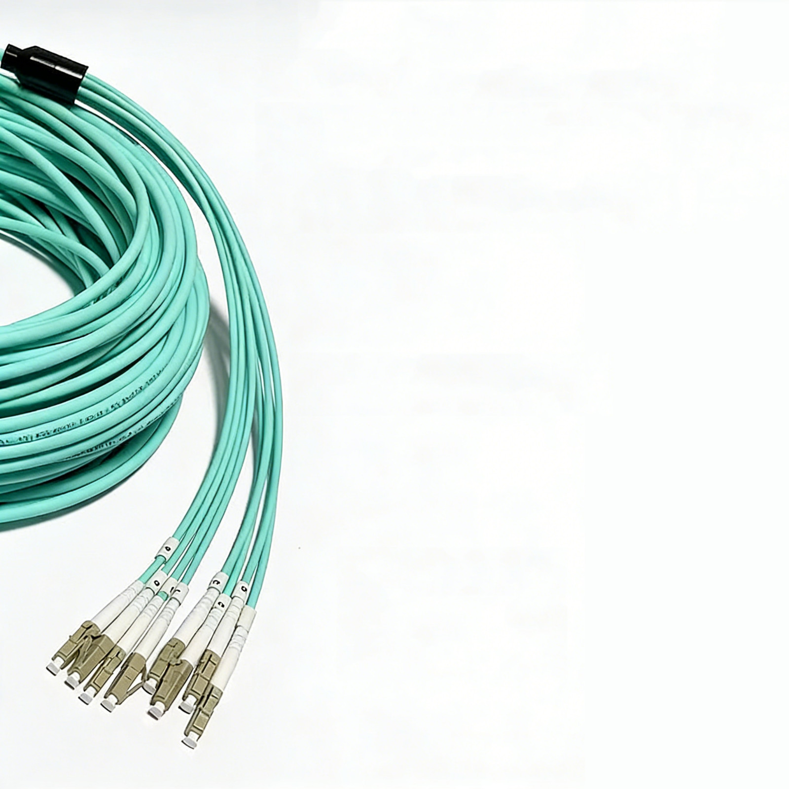 100M Armored LC to LC 8 Core OM3 Multimode Fiber Patch Cord 50/125 10Gbps Indoor