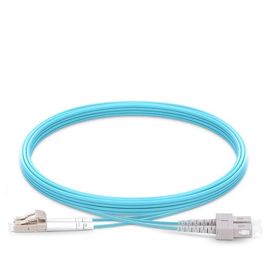 3M LC UPC to SC UPC Duplex 2.0mm 10G OM3 Fiber Optic Patch Cable -0766