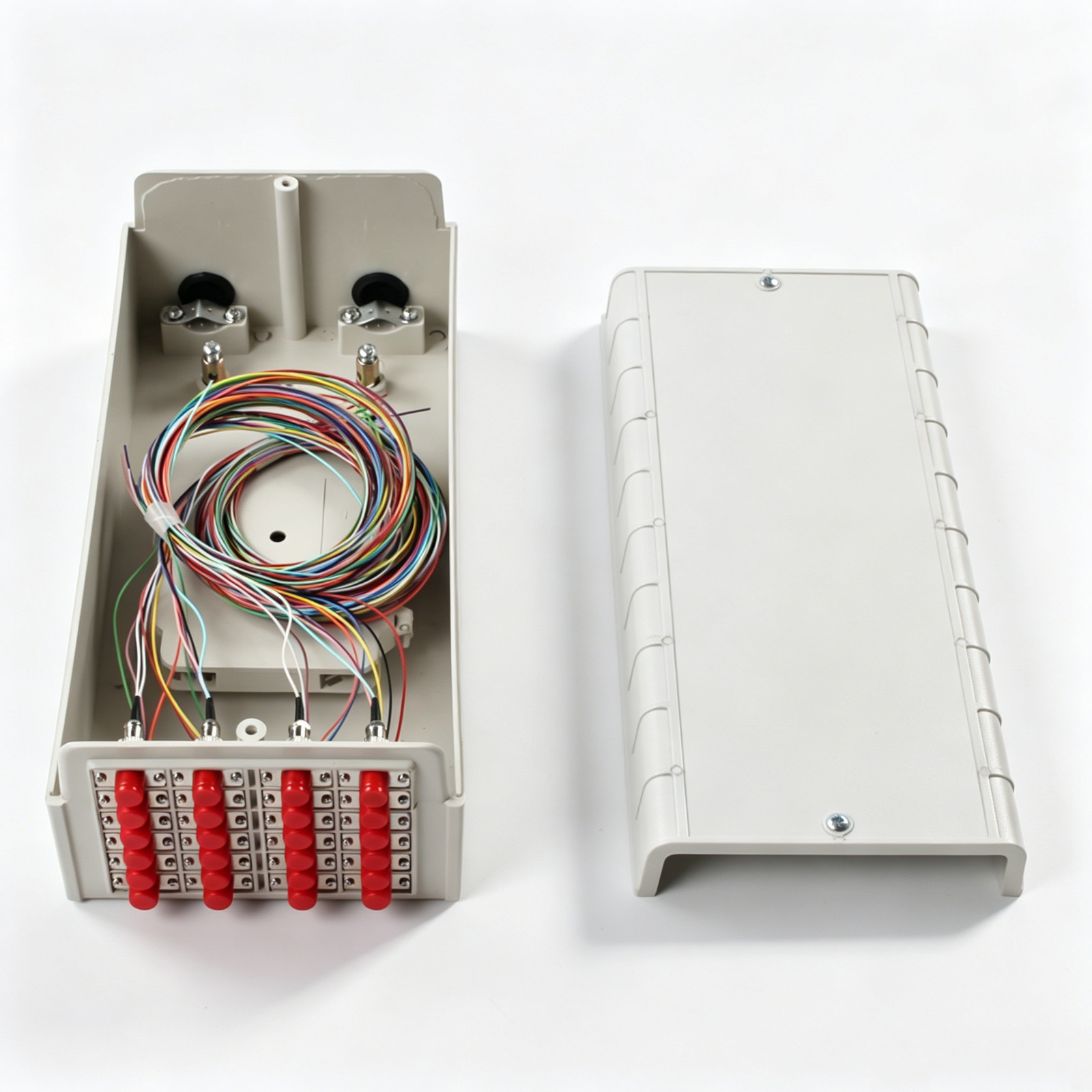 24 Cores Plastic ODF Fiber Terminal Box Wall Mount Full SC FC LC Adapter Pigtail