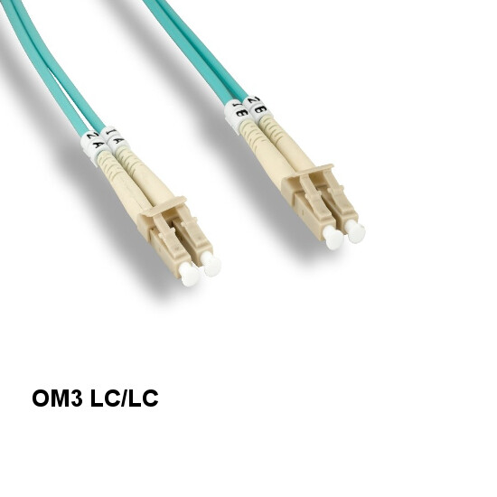 LOT10 Kentek 4m OM3 LC to LC 10Gb Multi-Mode Fiber Optic Cable 50/125 Duplex