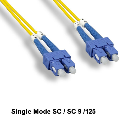 3m/9.84ft SC/SC Duplex 9/125 Single-Mode Fiber Optic Patch Cable OFNR Ethernet