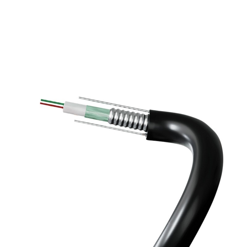 50M Outdoor Aerial/Buried Armored Fiber Optic Patch Cable SM Duplex SC UPC GYXTW