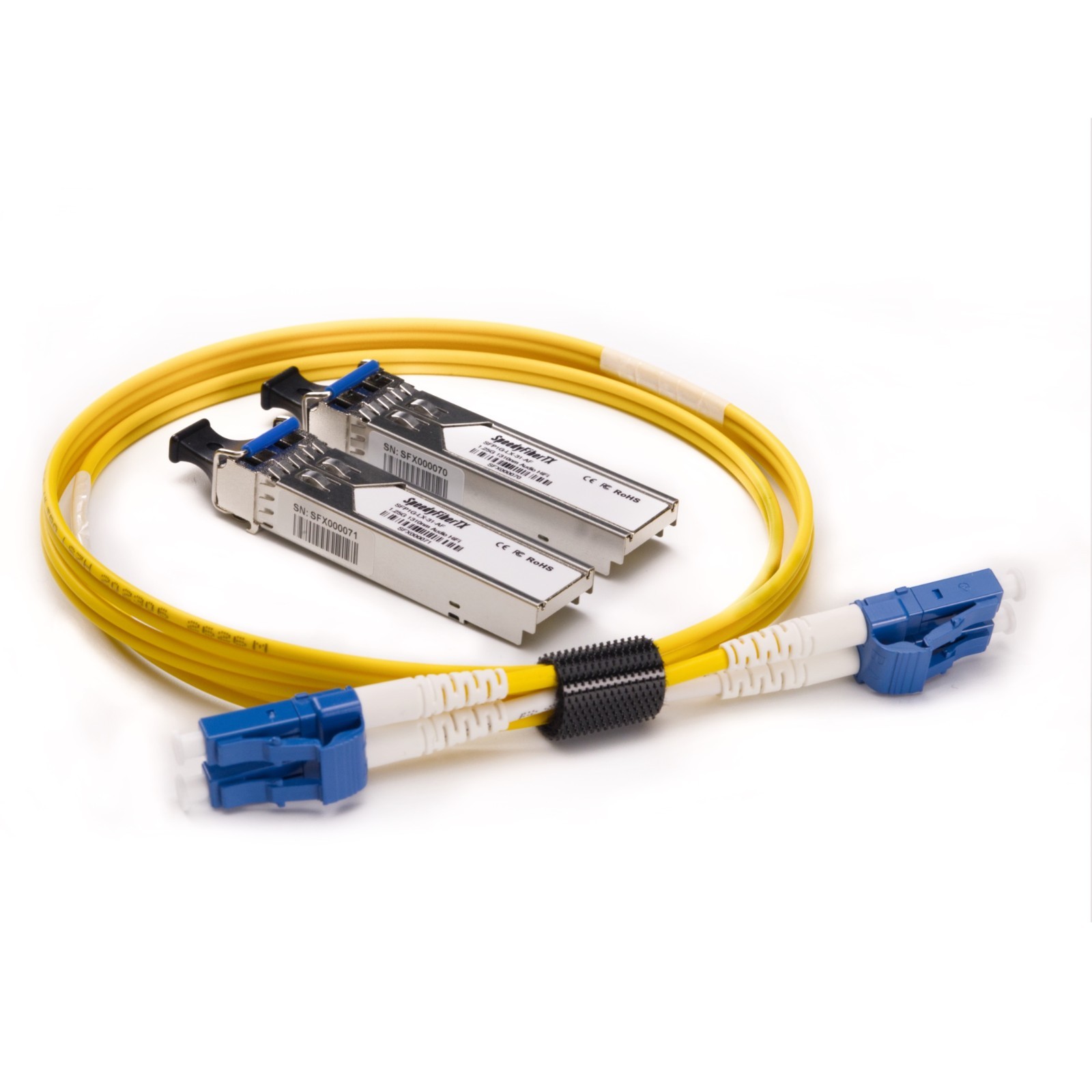 Audio-Optimized SFP Kit | 2× 1310nm LC SMF Modules w/ Corning 0.1dB 1M Cable