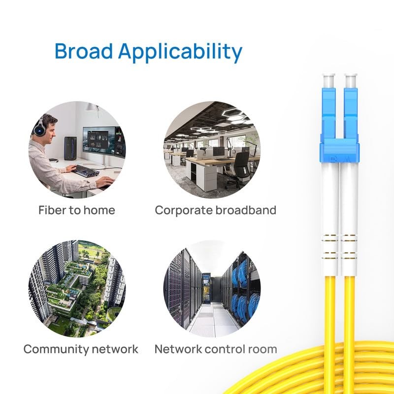 1M LC to LC Fiber Patch Cable 1G/10GB Single Mode Duplex LCLC 9/125um SMF