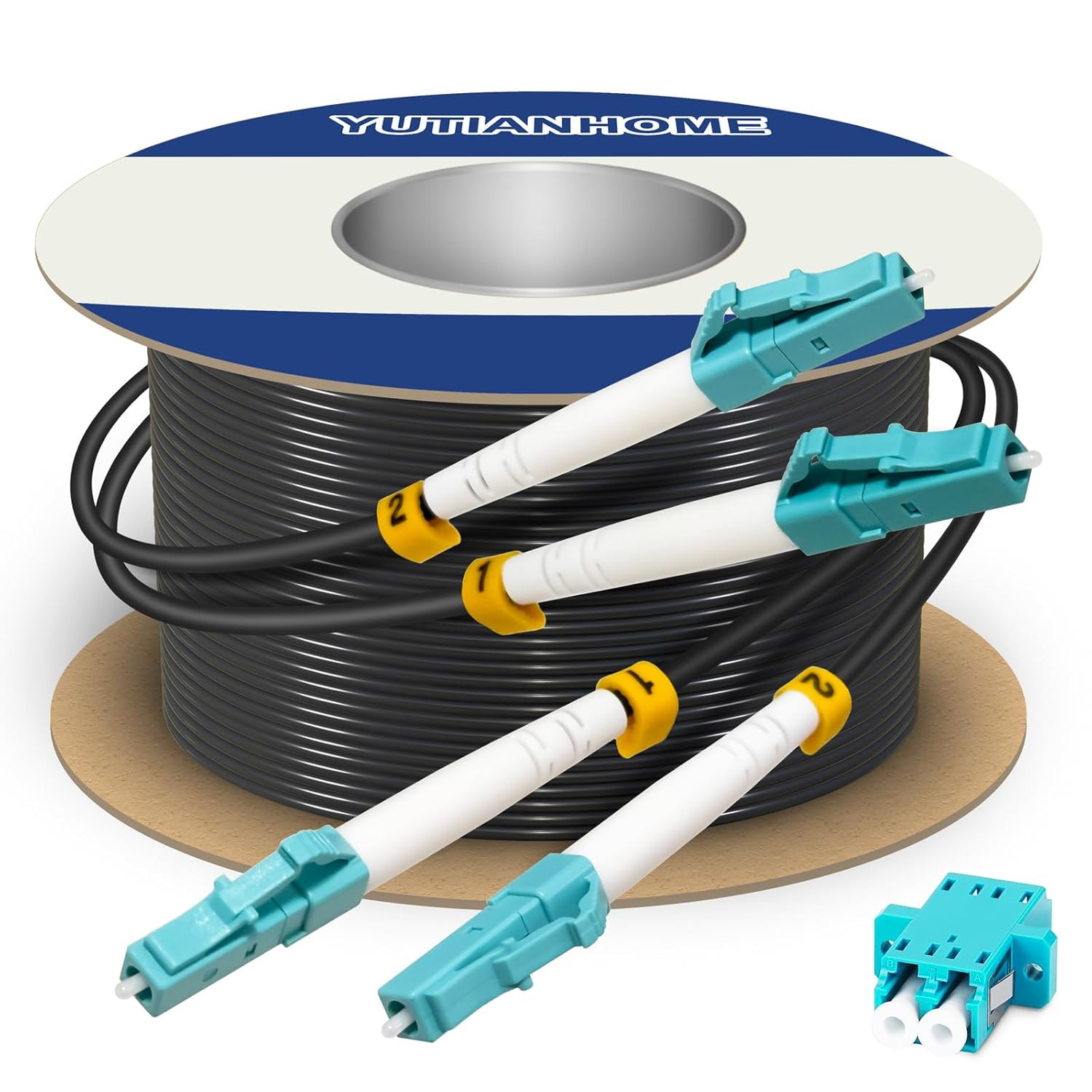300 Meters Armored Fiber Patch Cable OM3, LC to LC Fiber Optic Cable Cord 10Gb/G