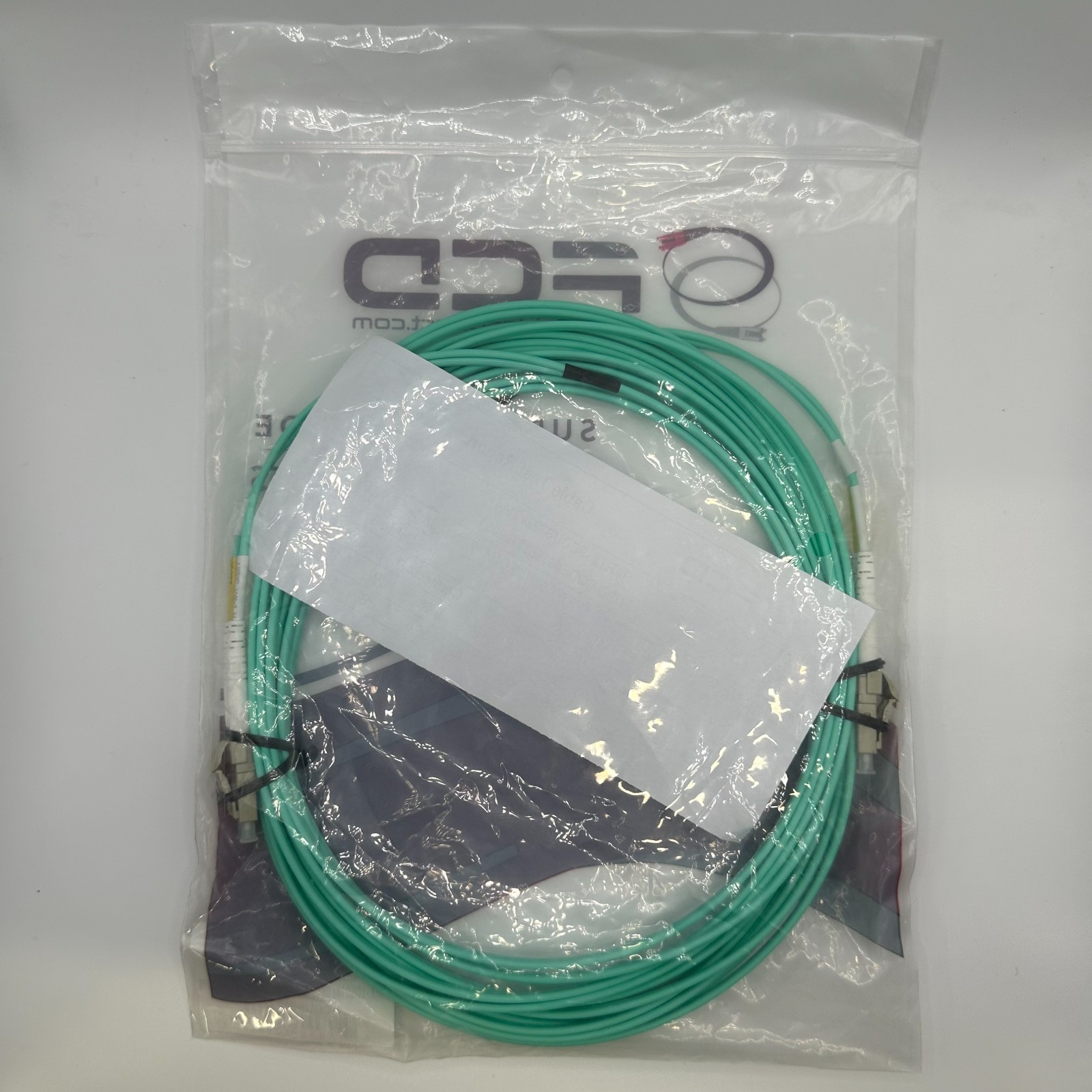 OM4 | 6 Meters | LC to LC | Multi-mode Fiber | Aqua | 50/125 | FiberCablesDirect