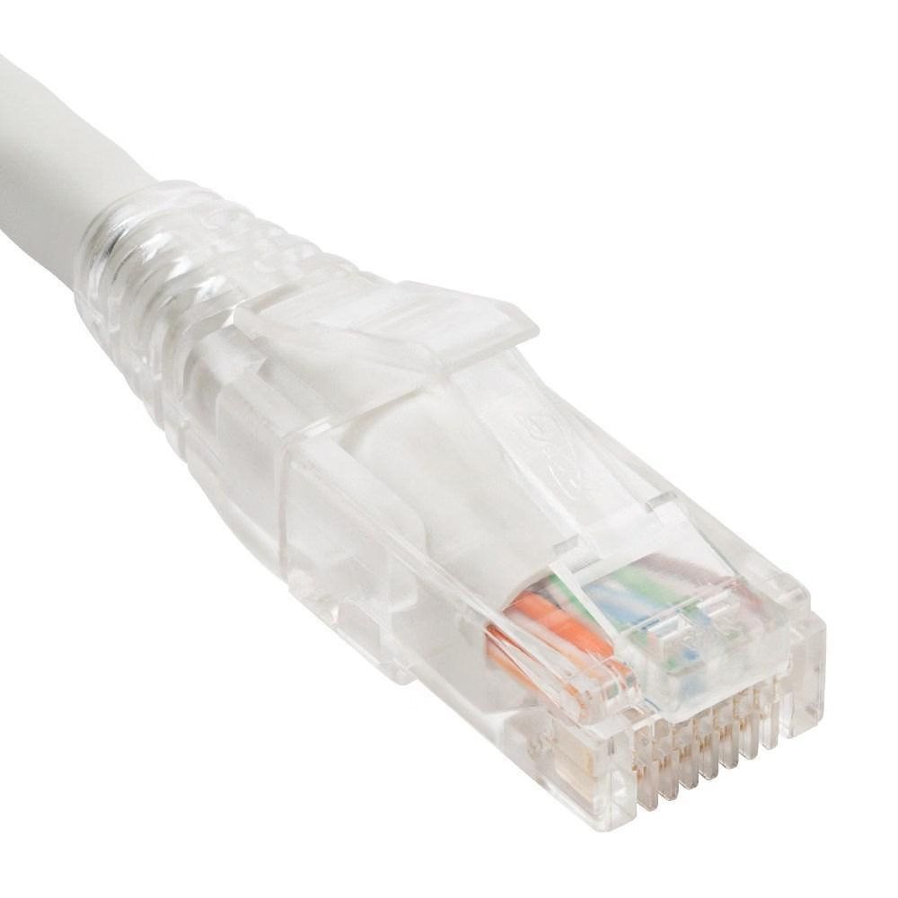 Patch cord cat6 clear boot 7 white