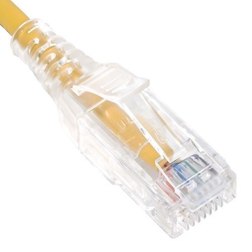 ICC Patch cord cat 6 slim clear sr 1ft yl TDICC-ICPCSH01YL Patchcords