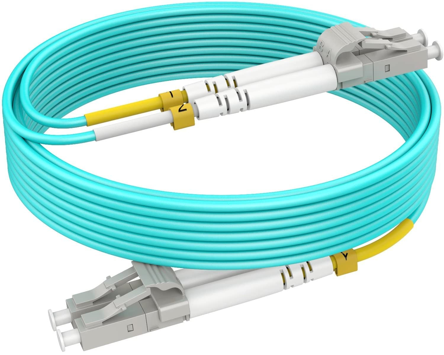 OM3 Fiber LC to LC 30M, (100Ft) Multimode Fiber Patch Cable, Options 7In~500Ft,