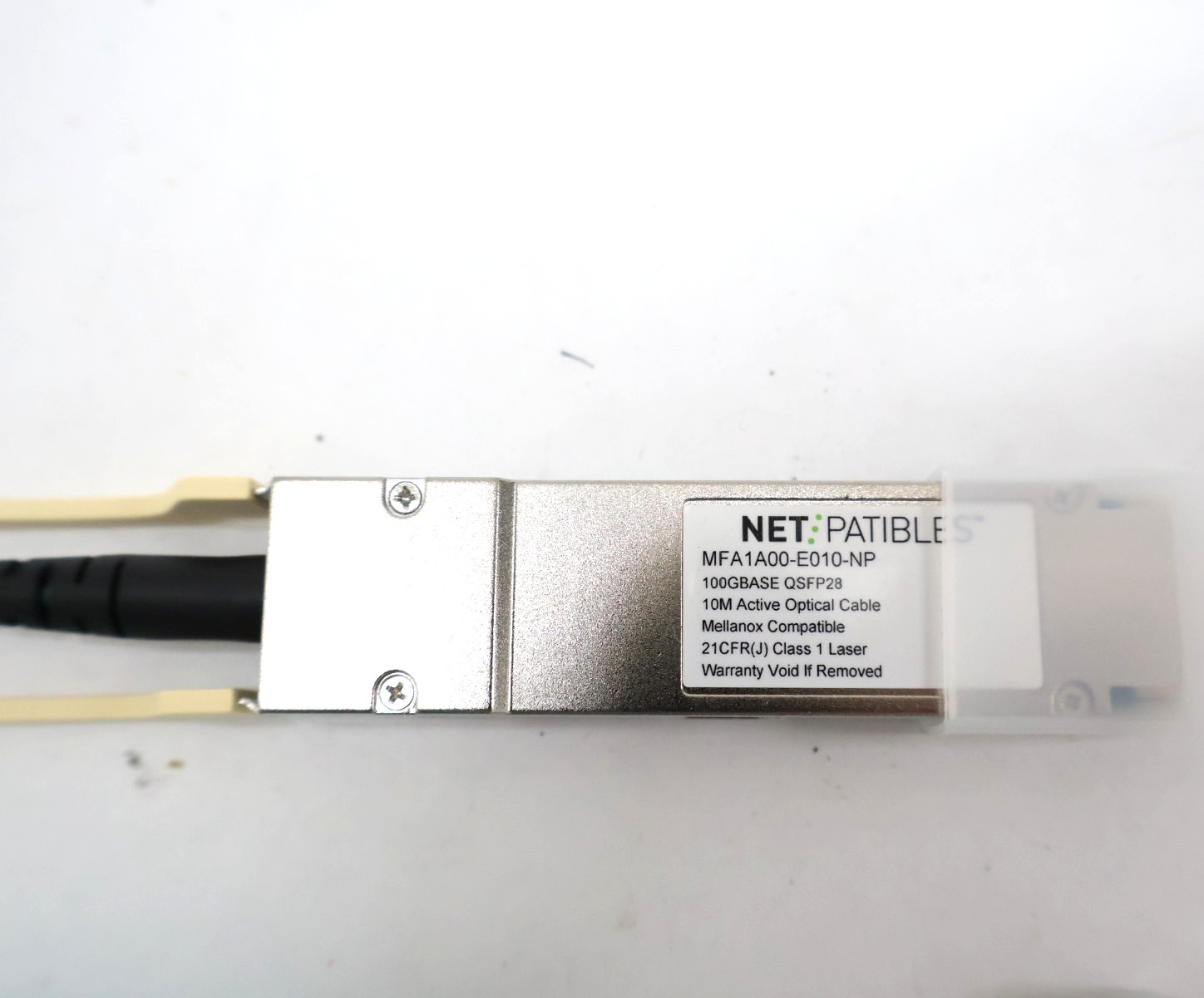 Net:Patibles MFA1A00-E010-NP 100GBASE QSFP28 10M Active Optical Cable