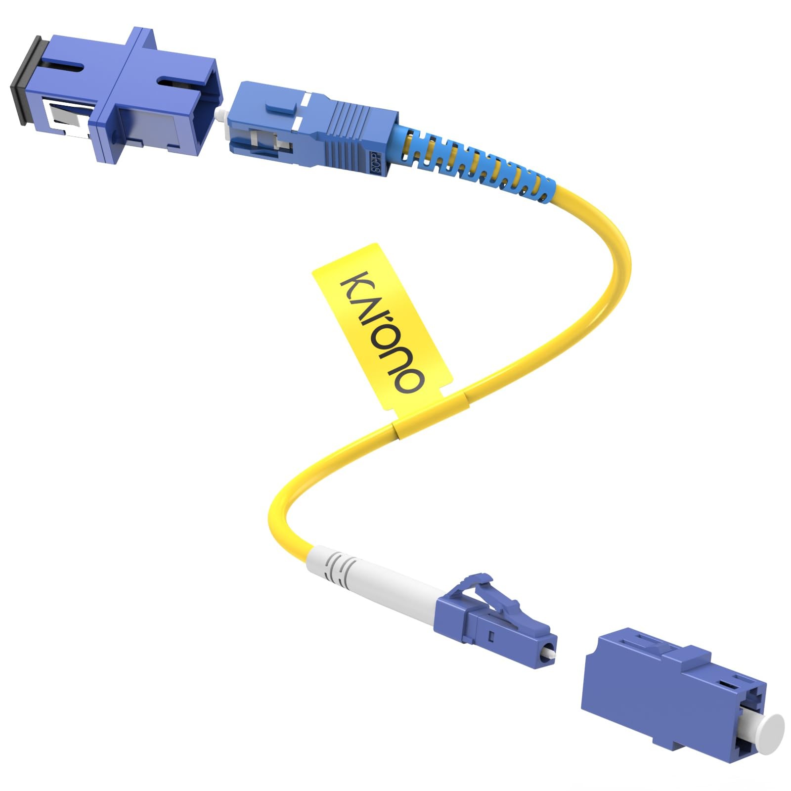 1 FT Fiber Optic LC To SC Adapter Cable Singlemode 9/125 Simplex Connector