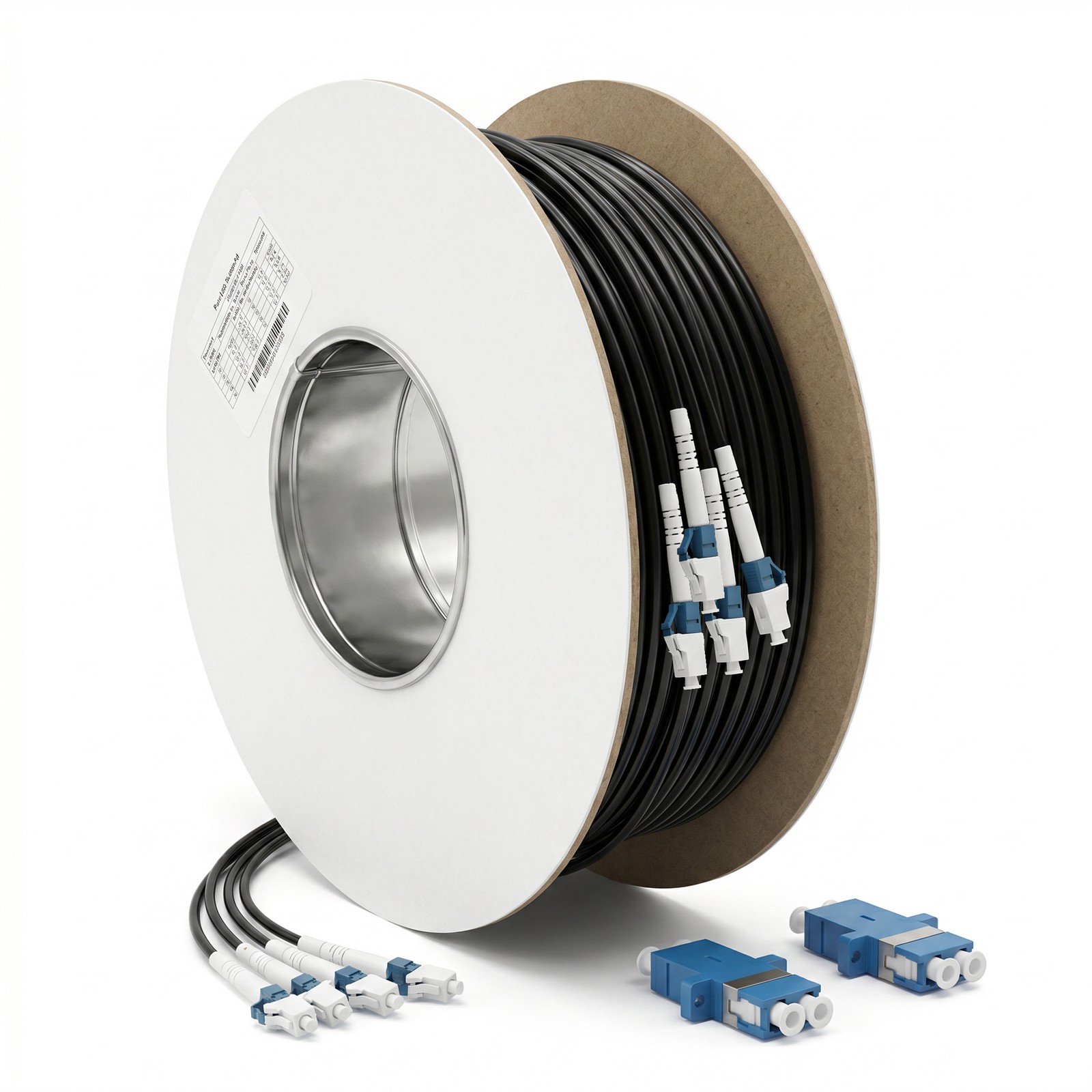 OS2 LC to LC Single Mode 4 Core Outdoor Armored Fiber Patch Cable, TPU
