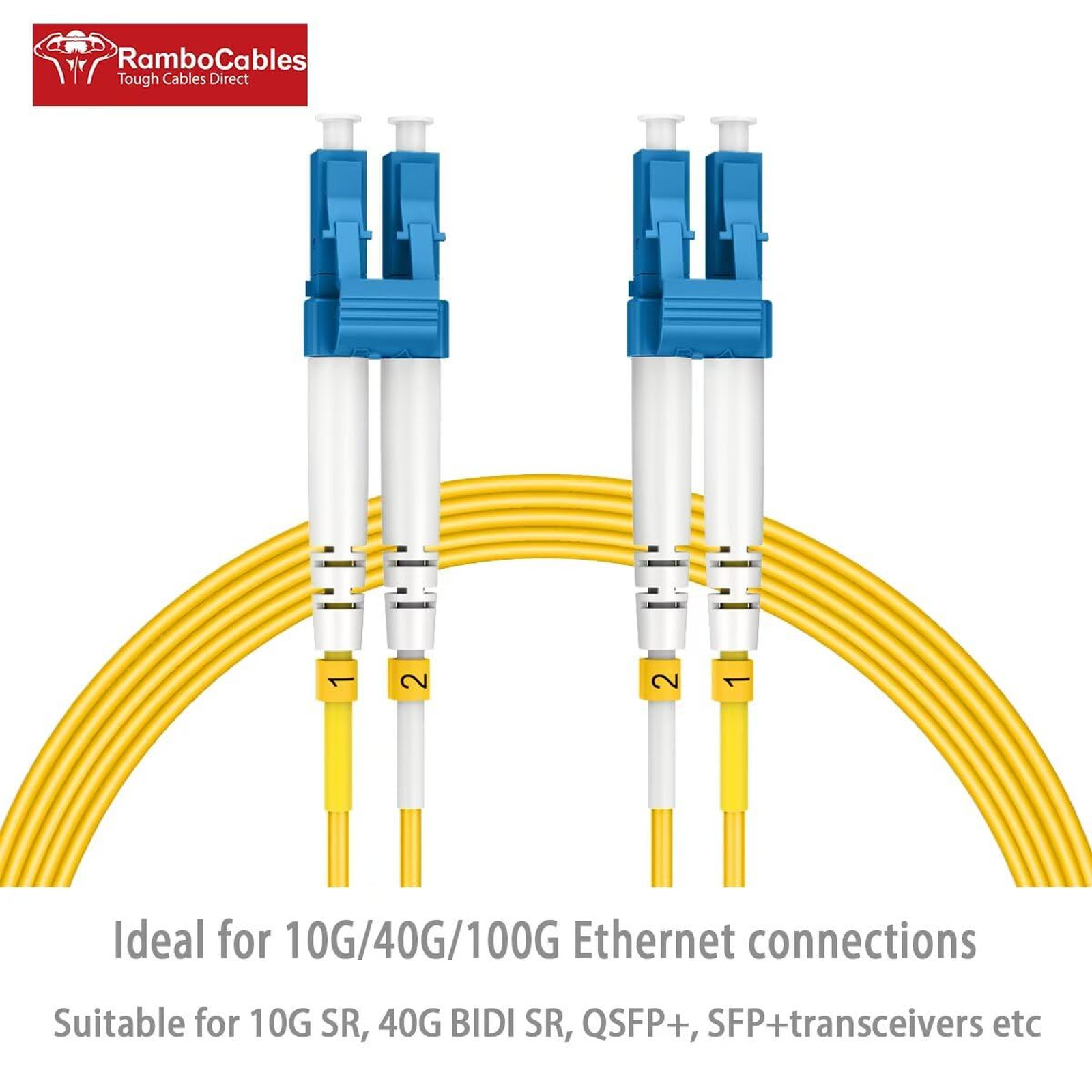 Single Mode Fiber LC to LC Patch Cables 6ft 2m SMF Duplex LSZH 10G Data Center