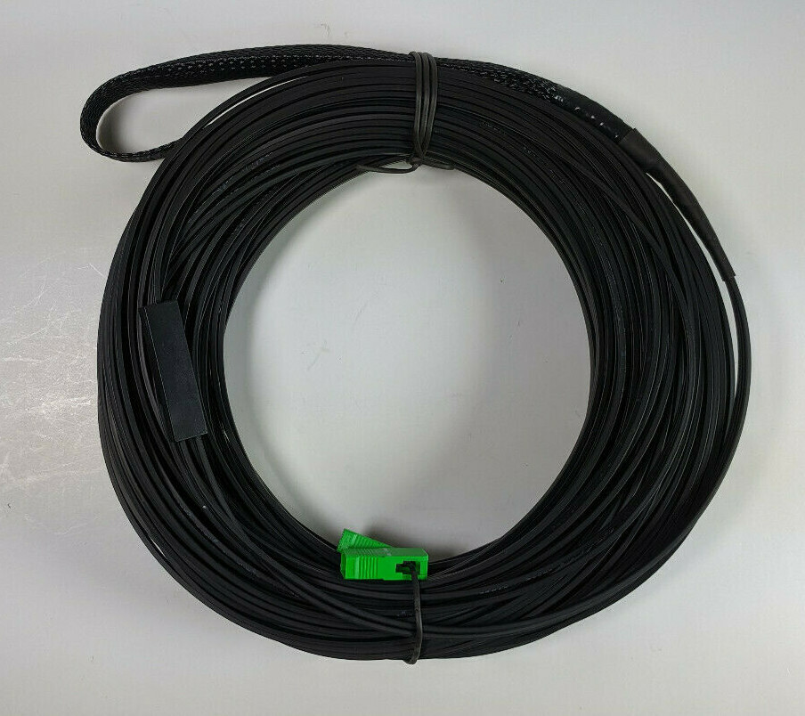 Fiber Optic Cable 150′ FT Pigtail SC/APC Duplex Flat Microdrop LSZH