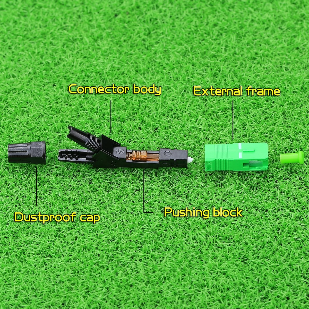 10 Pcs SC APC Optical Fiber Cable Quick Connector Cold Connection Adapter