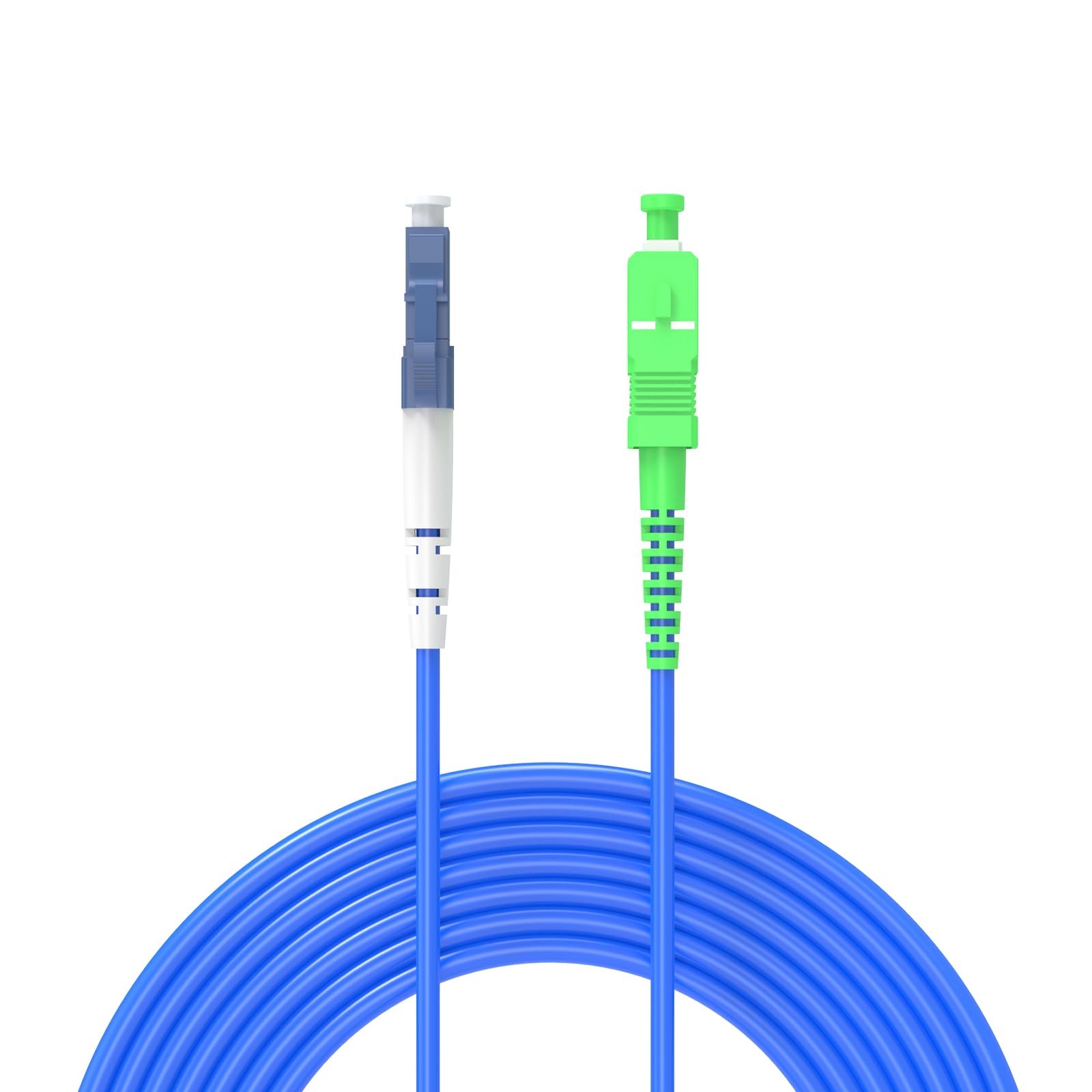 LC/UPC to SC/APC Armored Fiber Optic Cable Single Mode 9/125 10m 32ft