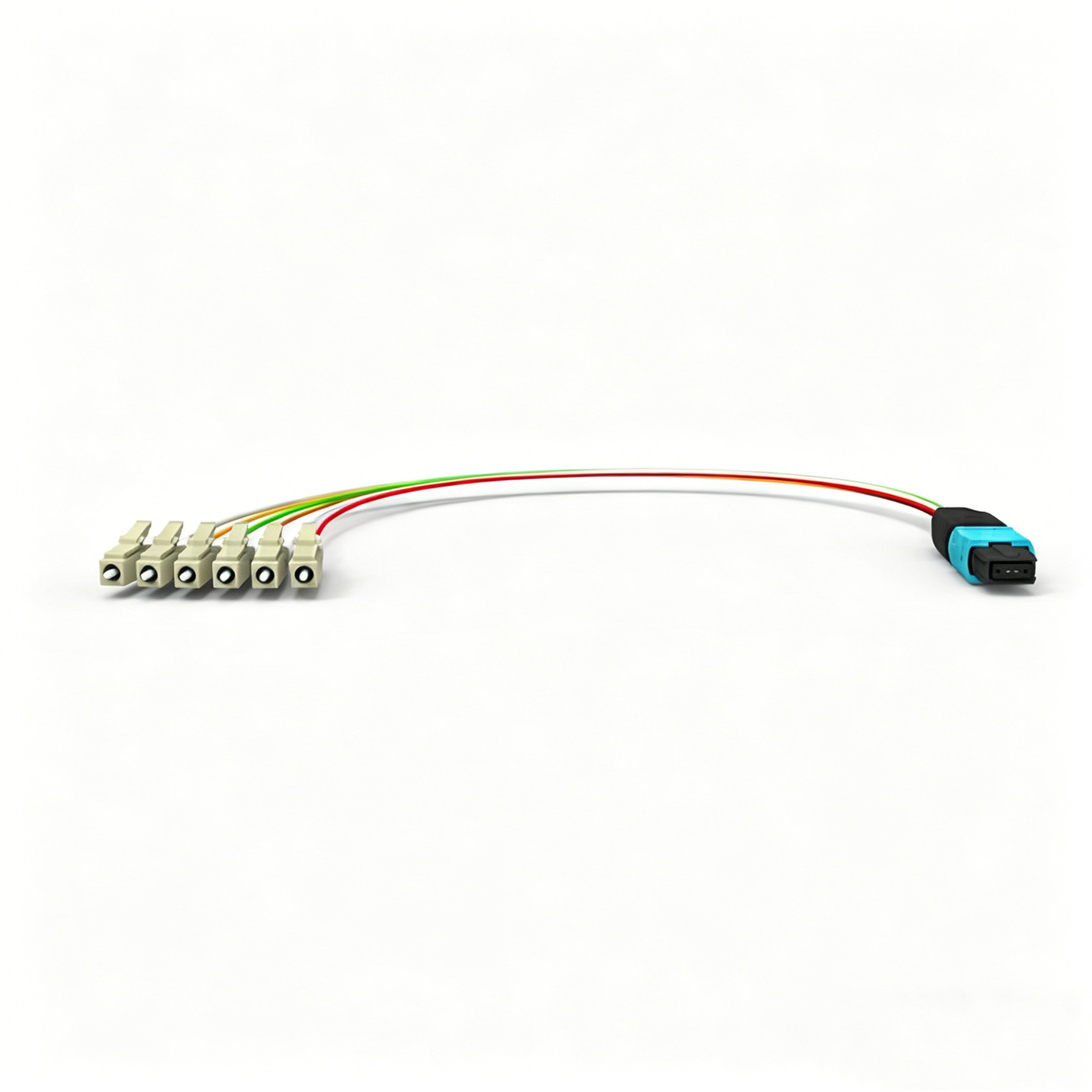 10G OM3 MPO to LC Fiber Patch Cable 6/8/12/24 Core 0.9mm Breakout Module Cord