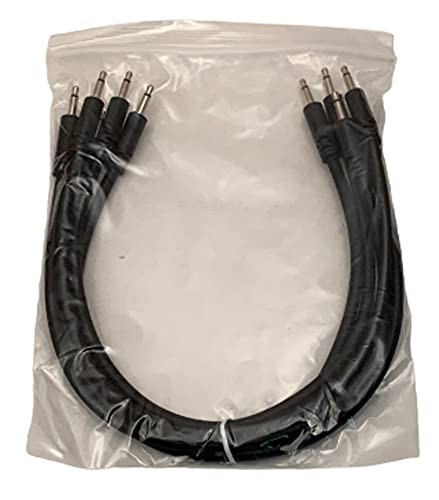 5 PCS 12 Inch 30cm Black Bucatini Braided Patch Cables Modular Supply