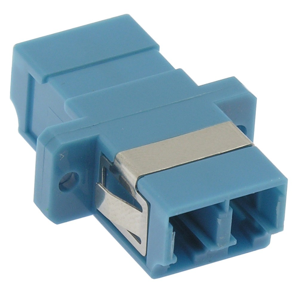 6x LC to LC Duplex Single Mode Flange Fiber Optic Optical Adapter Connector Blue