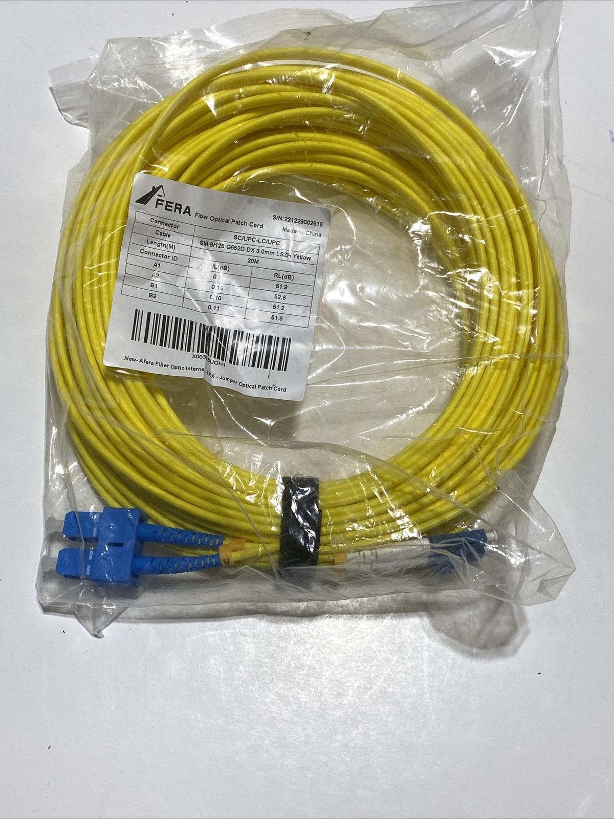 Afera Fiber Optical Patch Cord 20M