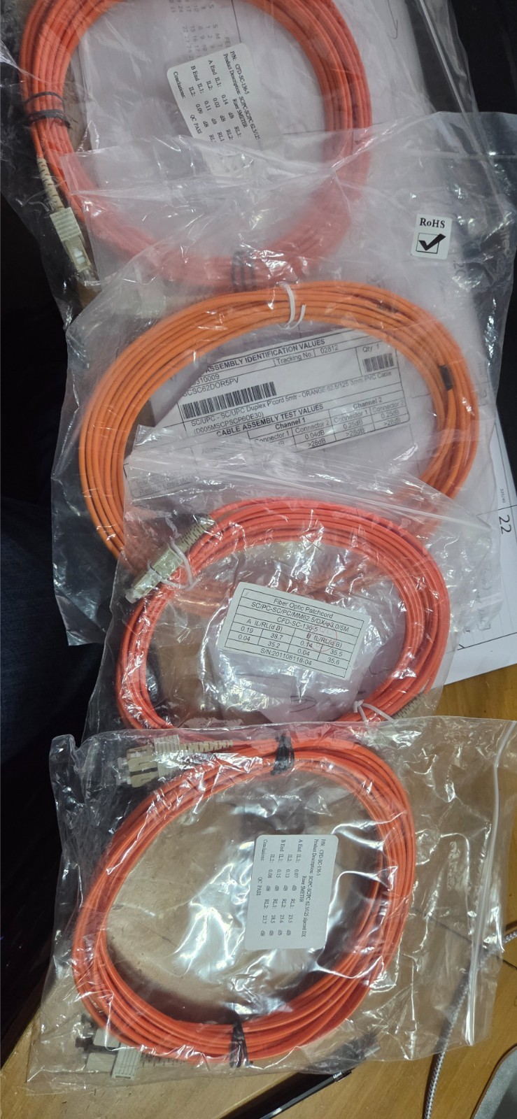 Multi Mode Fiber cable SC to SC 5M