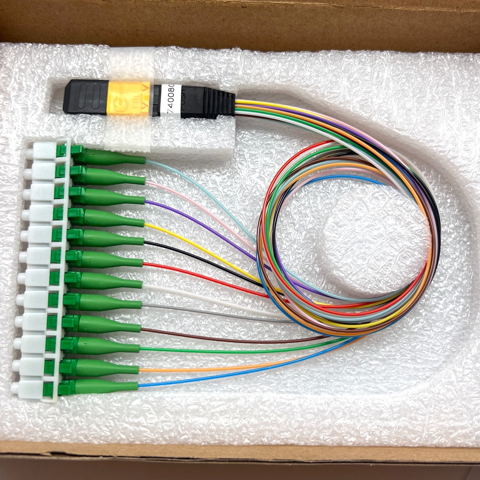 TELECT CA ASSY: FO, SM, MPO, LC/UPC, 12 FIBER BREAKOUT, 900UM, LOW LOSS 3 Each