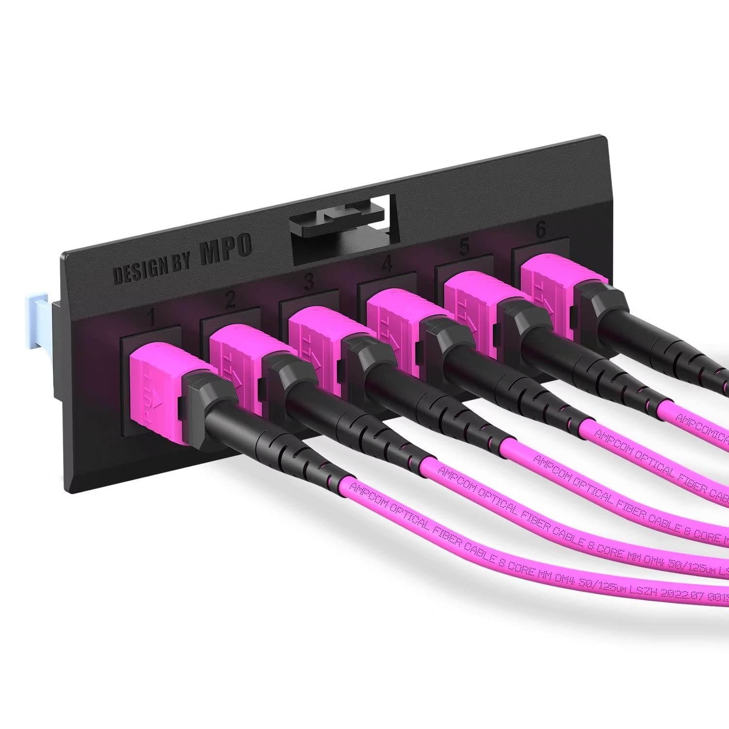 5m 16Ft MPO To LC Breakout Cable 50/125m Multimode OM4 12 Fiber Type B LSZH