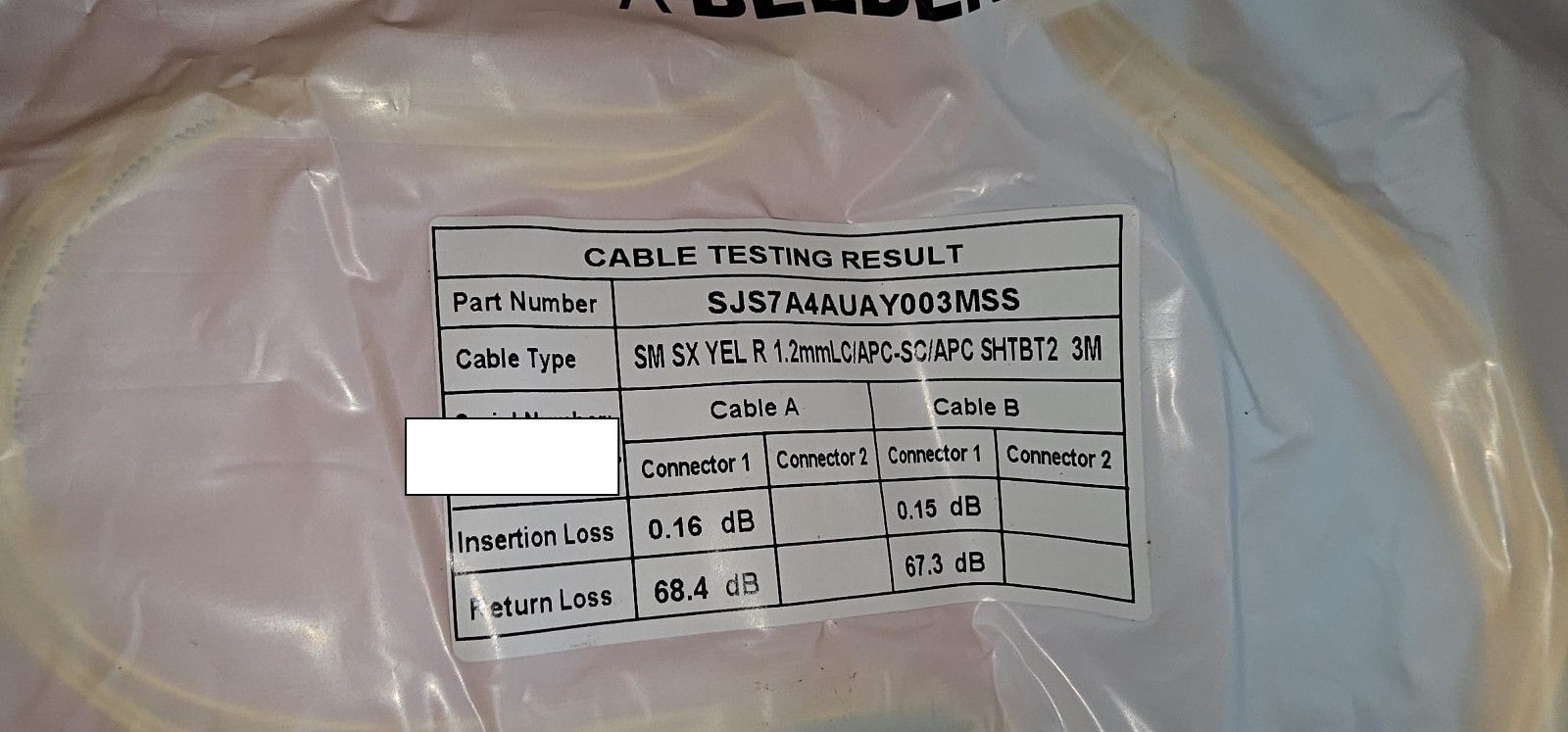 1pc SM SX YEL R 1.2mmLC/APC SHTBT2 3M BRAND NEW !!! apc-sc apc PPC BELDEN