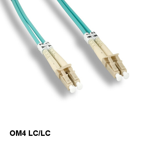 Kentek 19.68ft OM4 LC/LC 10Gb Multi-Mode Fiber Cable Aqua Duplex 50/125 Ethernet