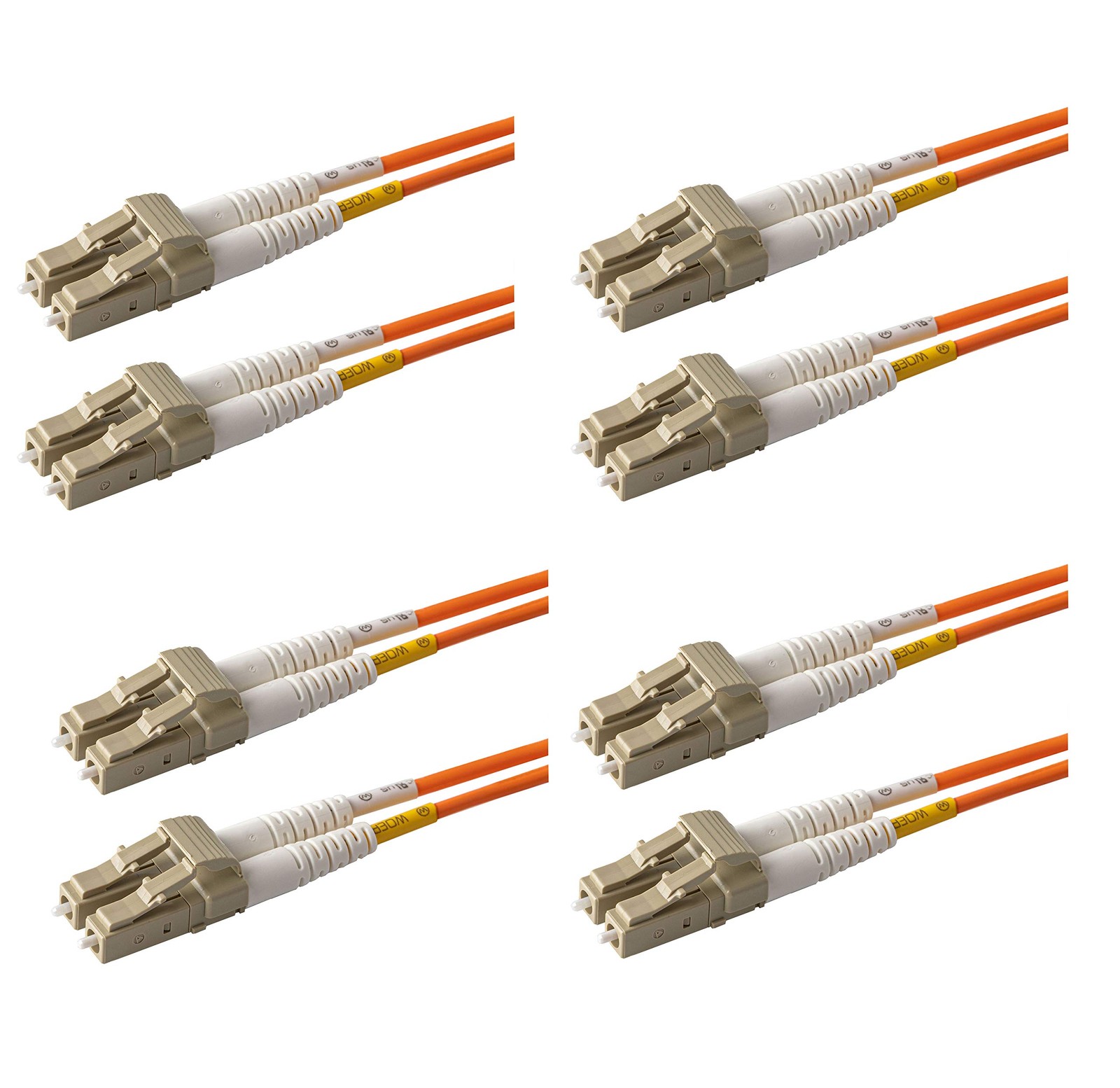 4 PCS 1.5 Meter Multimode OM1 62.5/125 Fiber Optic Patch Cable Duplex LC LC