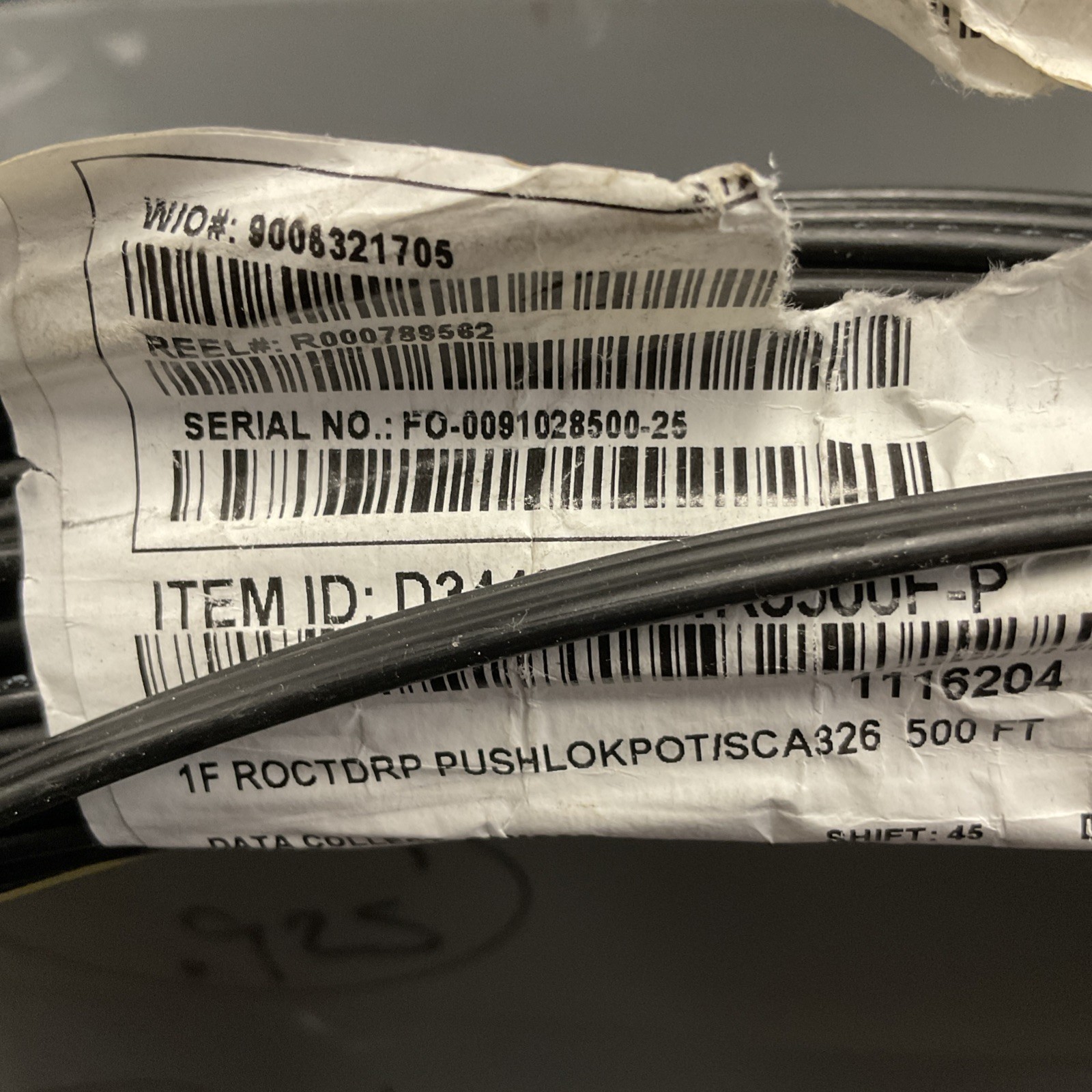 CORNING Flat Fiber Optic DROP PUSHLOK 1f roctdrp pushlokpot/sca326 500 ft