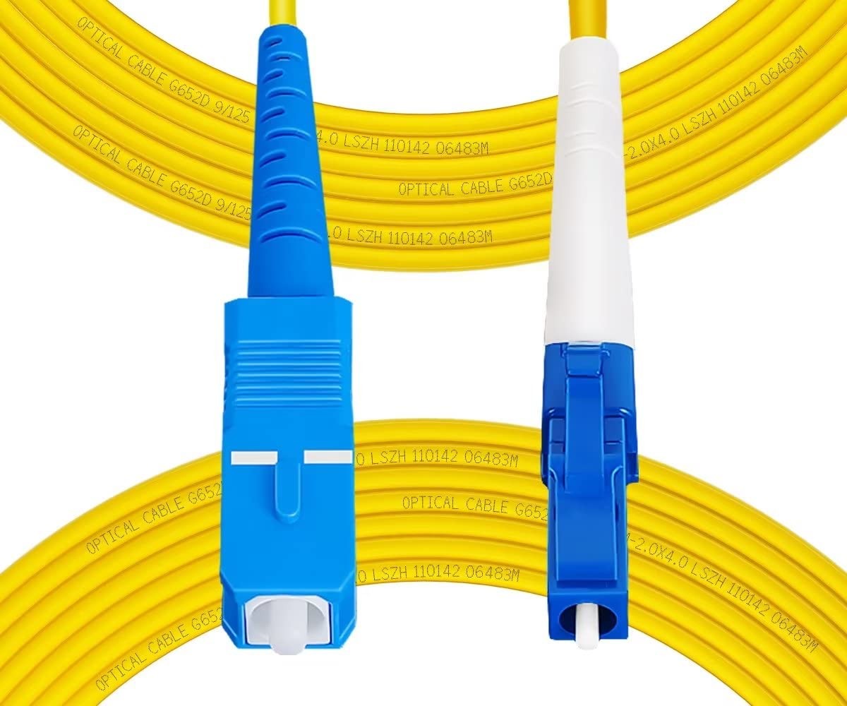 3M OS2 SC To LC Fiber Patch Cable Single Mode Simplex 10ft Jumper Cord