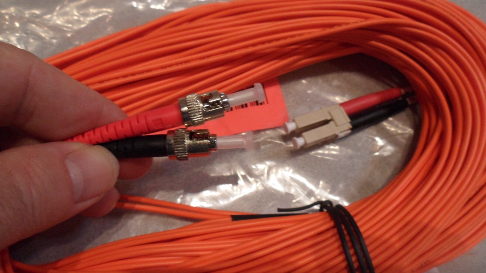 C2G 30m LC-ST 62.5/125 OM1 Duplex Multimode PVC Fiber Optic Cable – Orange patch