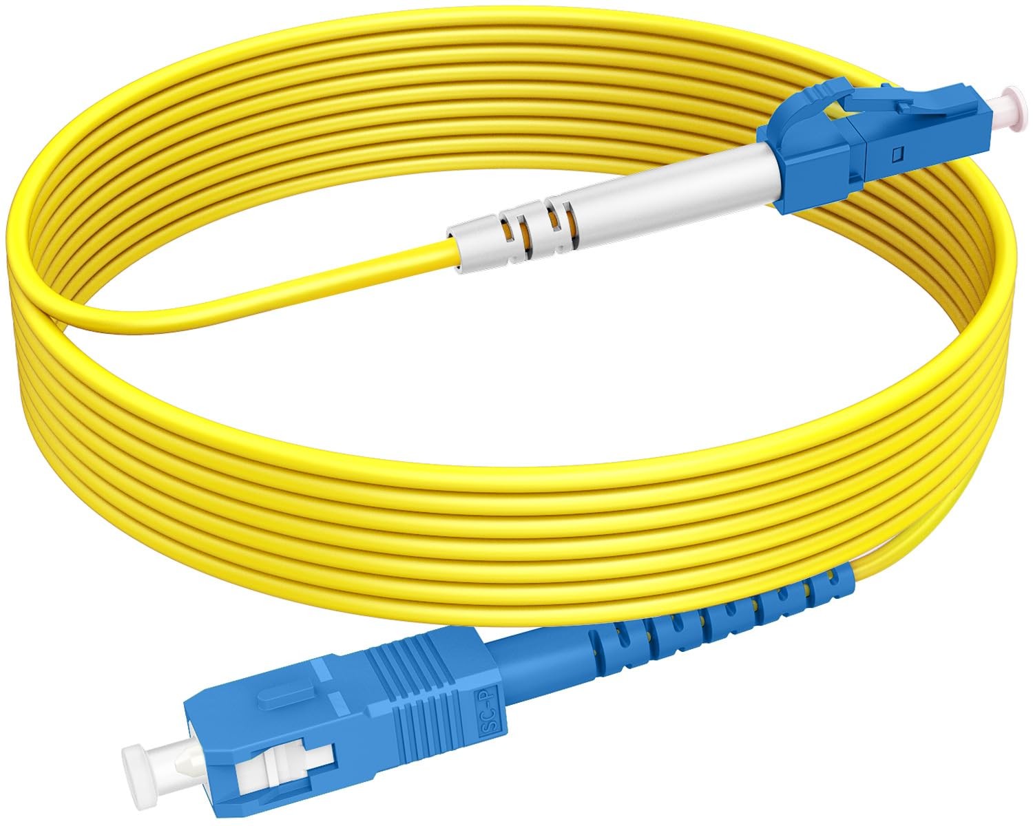 3m 10ft OS2 Single Mode LC/UPC to SC/UPC Simplex Fiber Patch Cable 9/125um