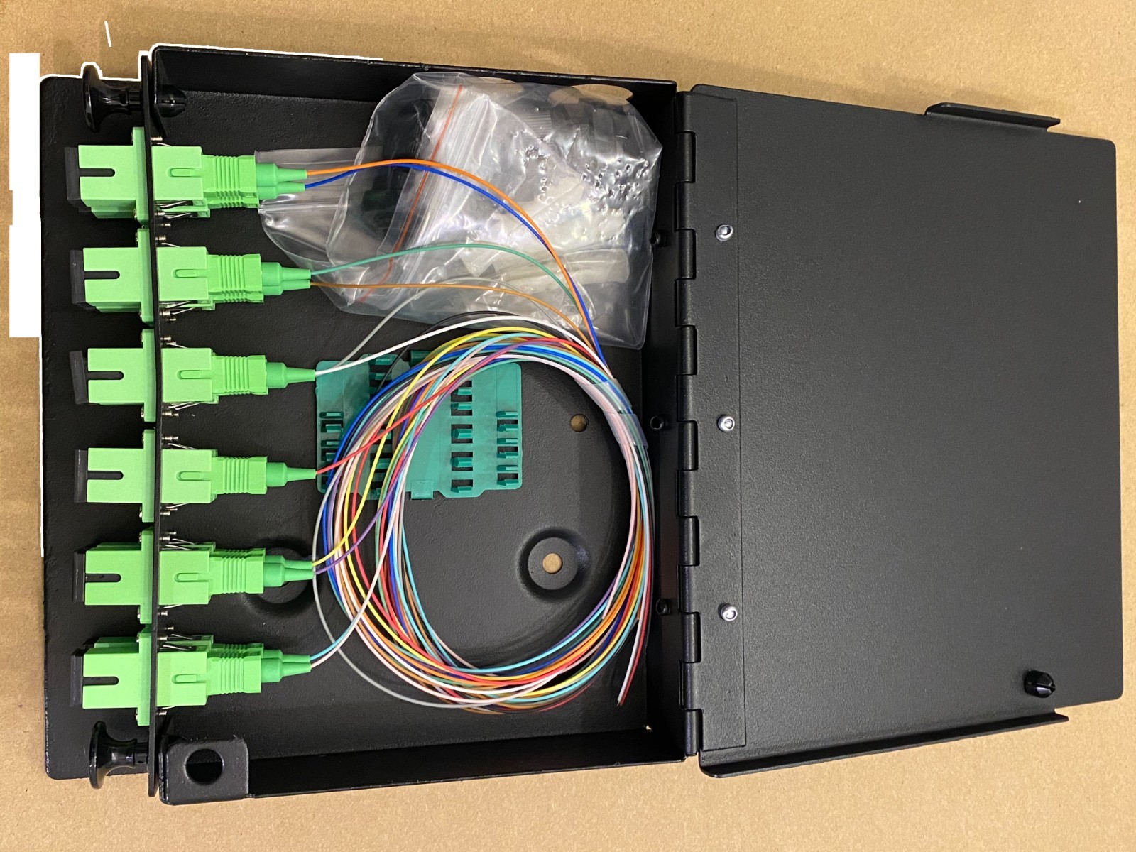 Wall Mount box metal 12 Fiber SCAPC ~ FPW FWM SPH-CS12 NEW