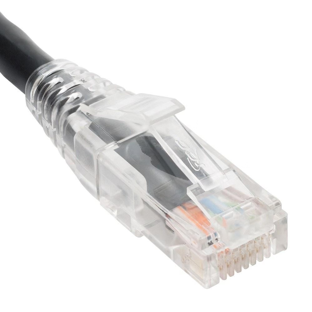 Patch cord cat6 clear boot 25 black