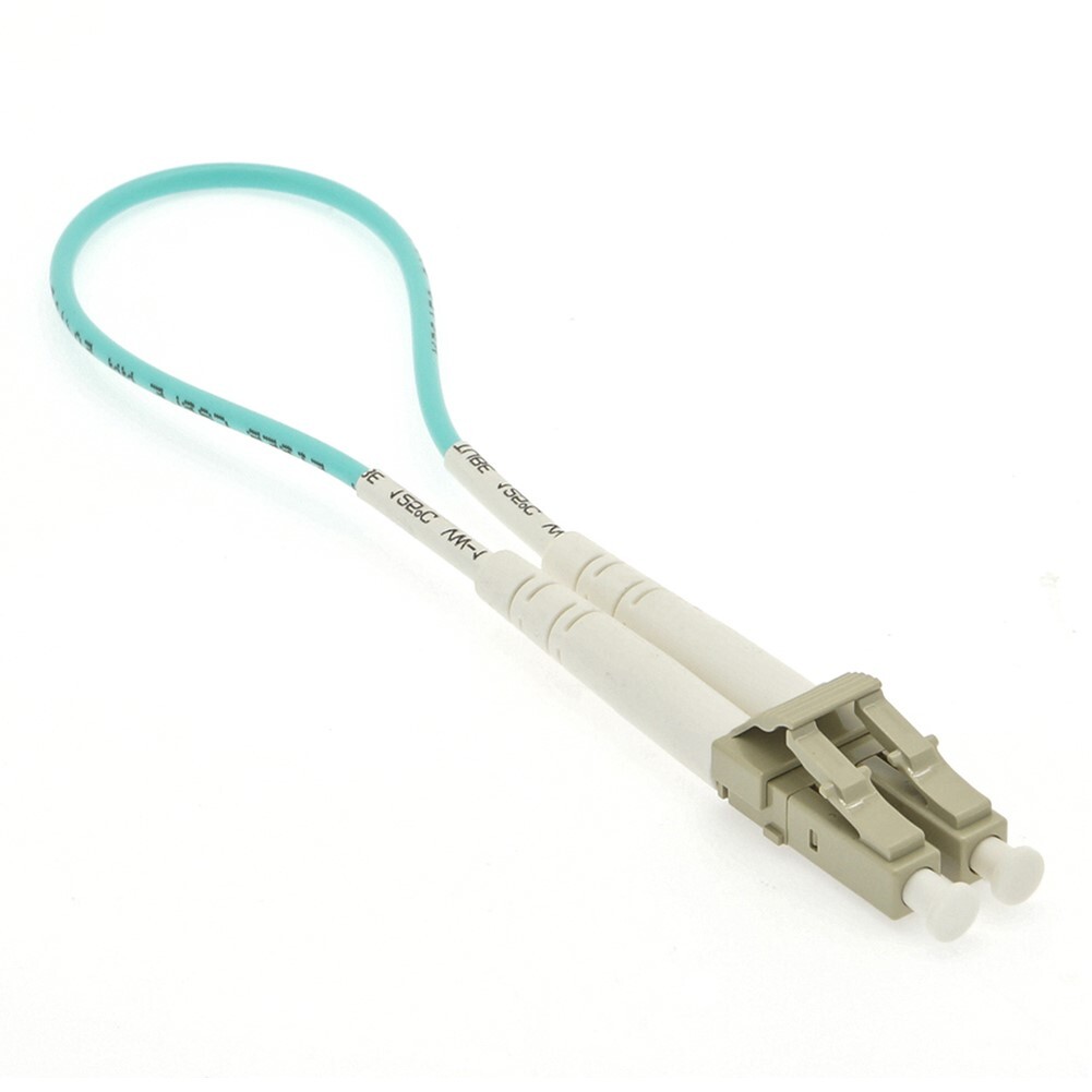 LC OM3 Multi Mode 50/125 Fiber Optic Optical Loopback Tester Cable Cord Aqua