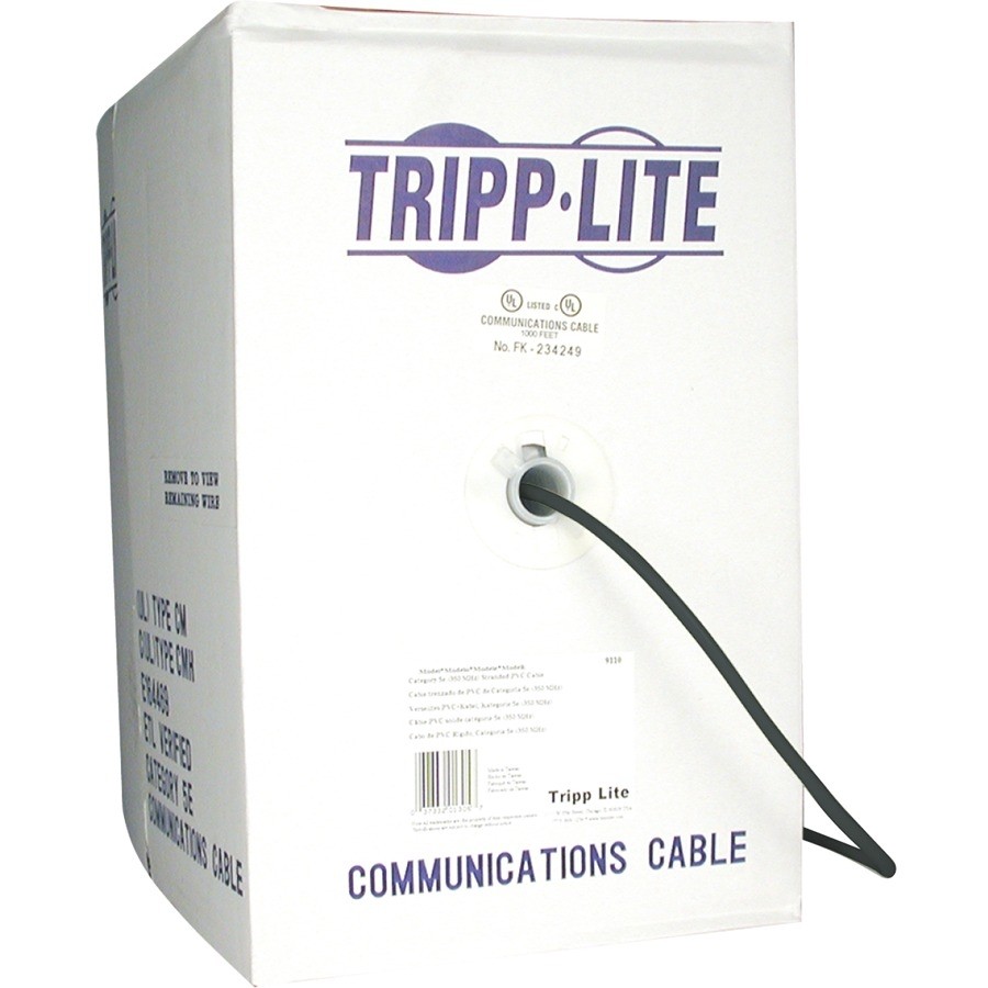 Tripp Lite N02201KBK 1000ft Cat5e Bulk Cable 350MHz Black