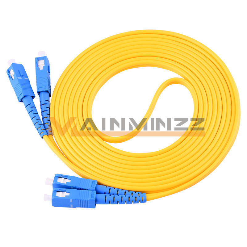 50M SC-SC UPC 9/125 Duplex Single-Mode Fiber Optic Patch Cord PVC Fiber Cable