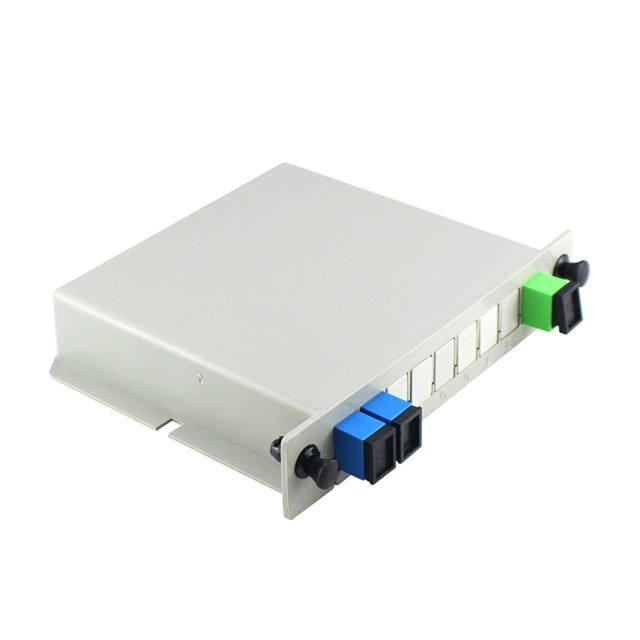 1×2 Plug-in Fiber Splitter ABS Box SC UPC SC/APC Connector Cassette 1×2 Splitter