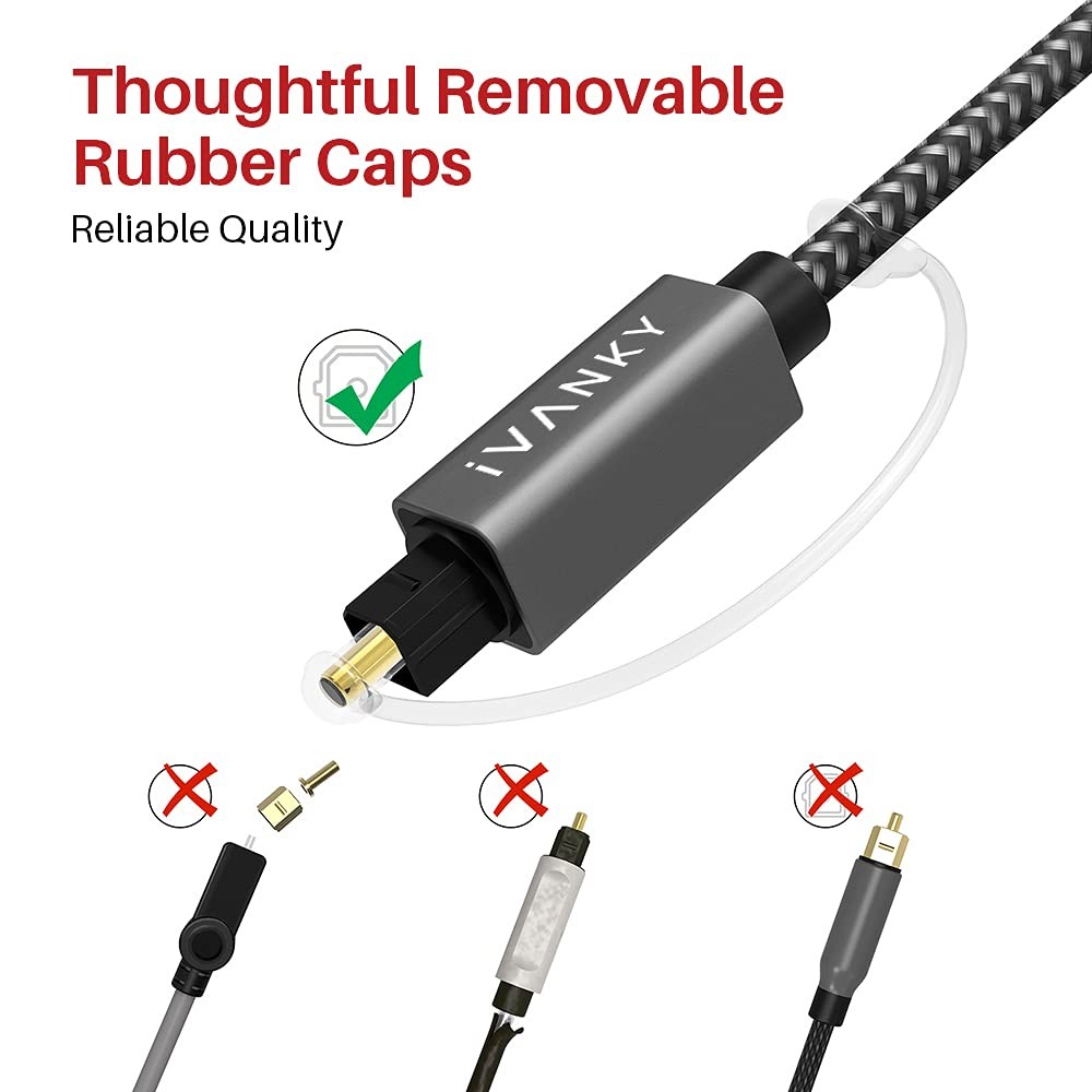 Optical Audio Cable 10ft/3m Long Digital Audio Optical Cable For Soundbar S/pdif