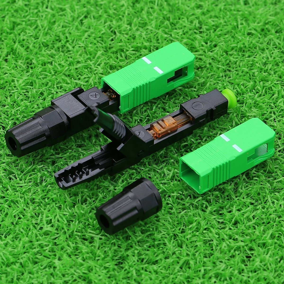 10 Pcs SC APC Optical Fiber Cable Quick Connector Cold Connection Adapter