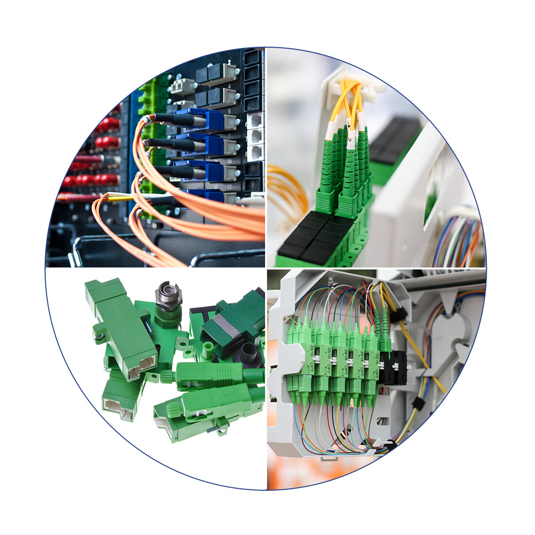 Small D type FC-FC Fibre Coupling Flange Connectors Optical Fiber Adapters