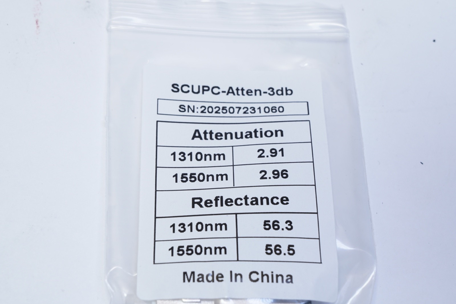 Lot of 10 SC/UPC Fiber Optic Attenuator, Male-Female SCUPC-ATTEN-3DB Ships FREE