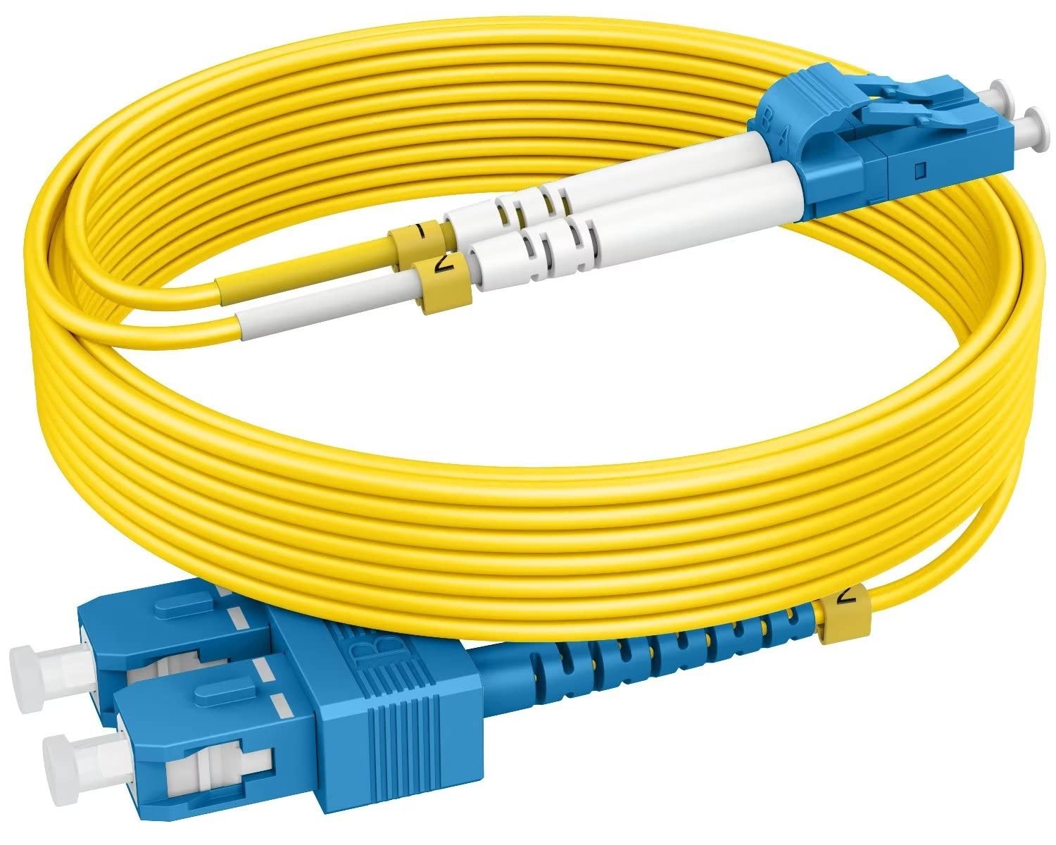 10m 30ft OS2 SC to LC Single Mode Fiber Patch Cable, 10G SMF LSZH Duplex 9/125