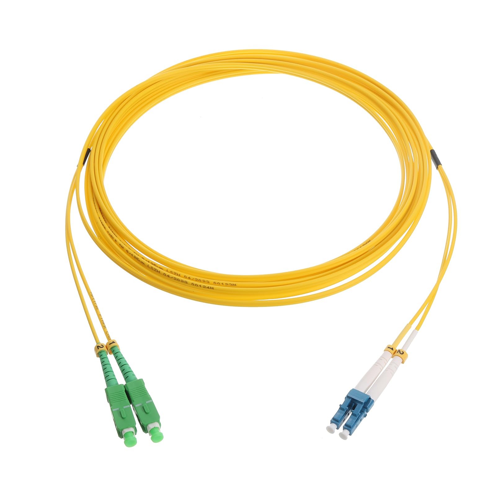 1 PCS 16.4 Ft SingleMode Duplex Fiber Optic Patch Cable LSZH LC/UPC SC/APC
