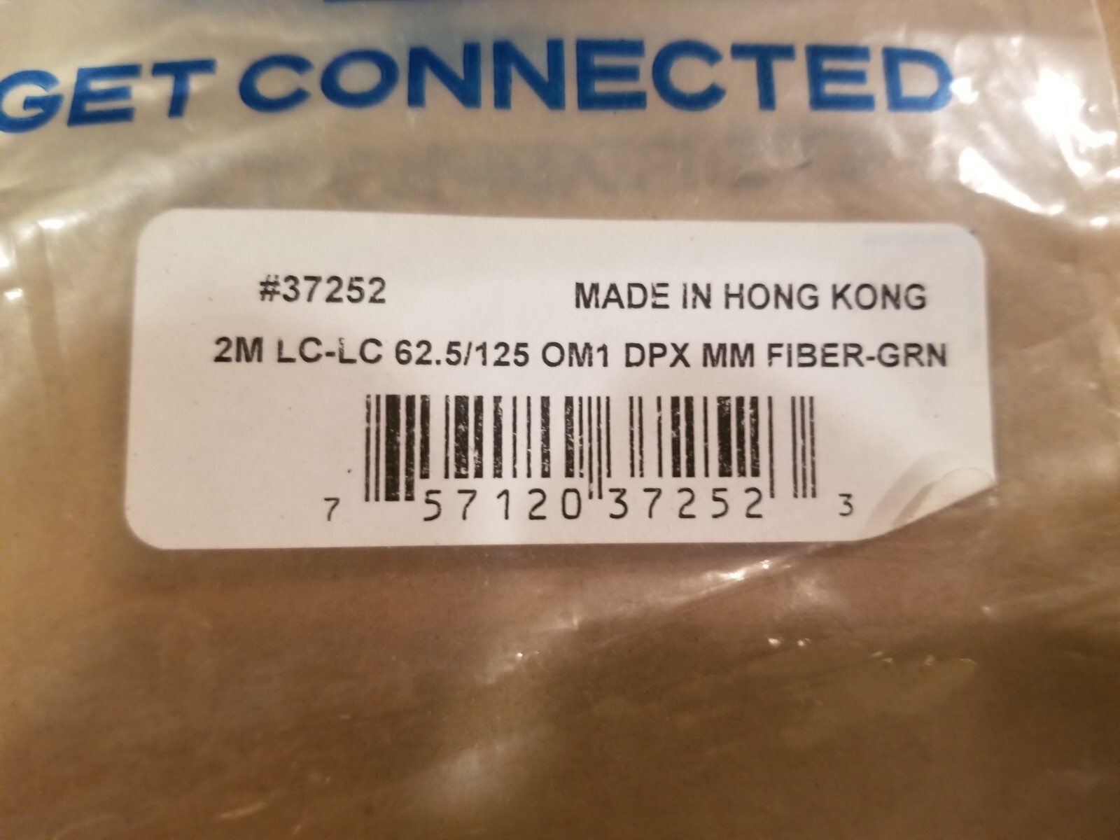NEW in BAG -2M LC-LC 62.5/125 OM1 DPX MM Fiber – Green #37252