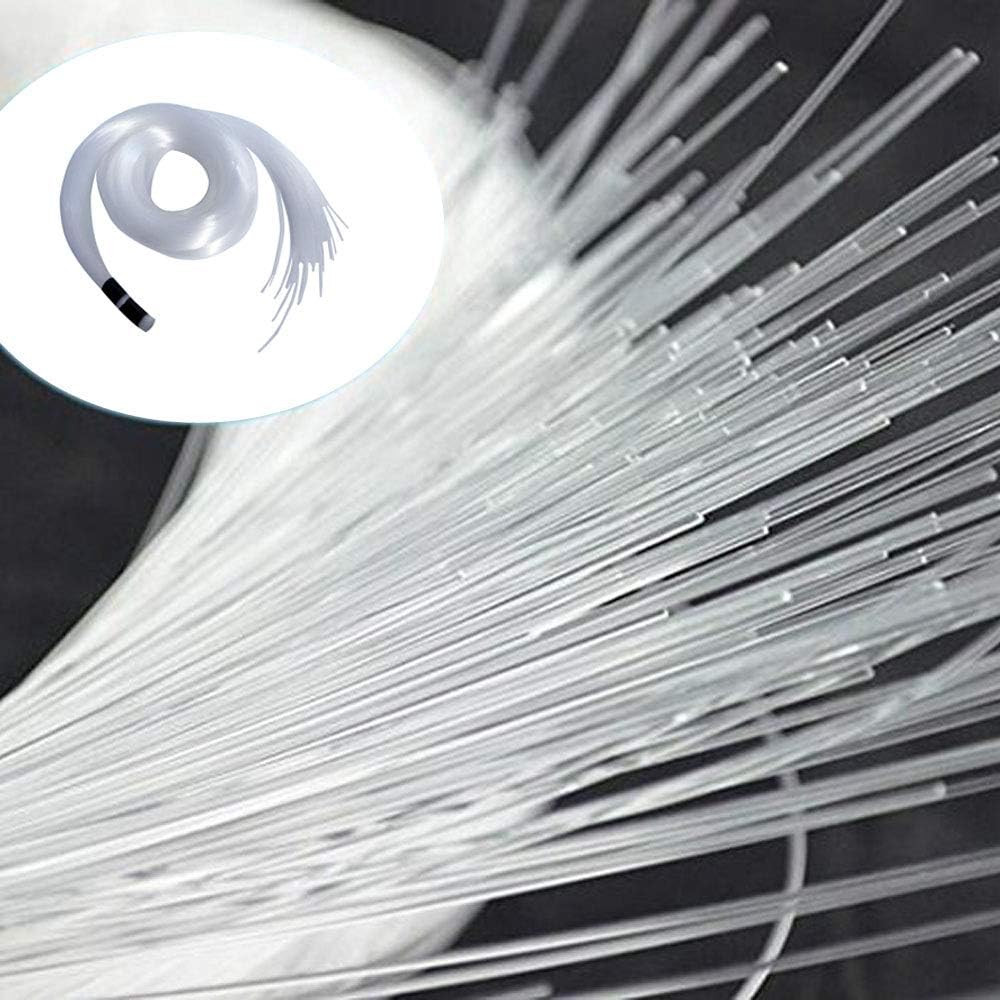 PMMA END Glow Fiber Optic Light Cable 100Pcs Ф0.03In(0.75Mm) 6.5Ft/2M for LED St