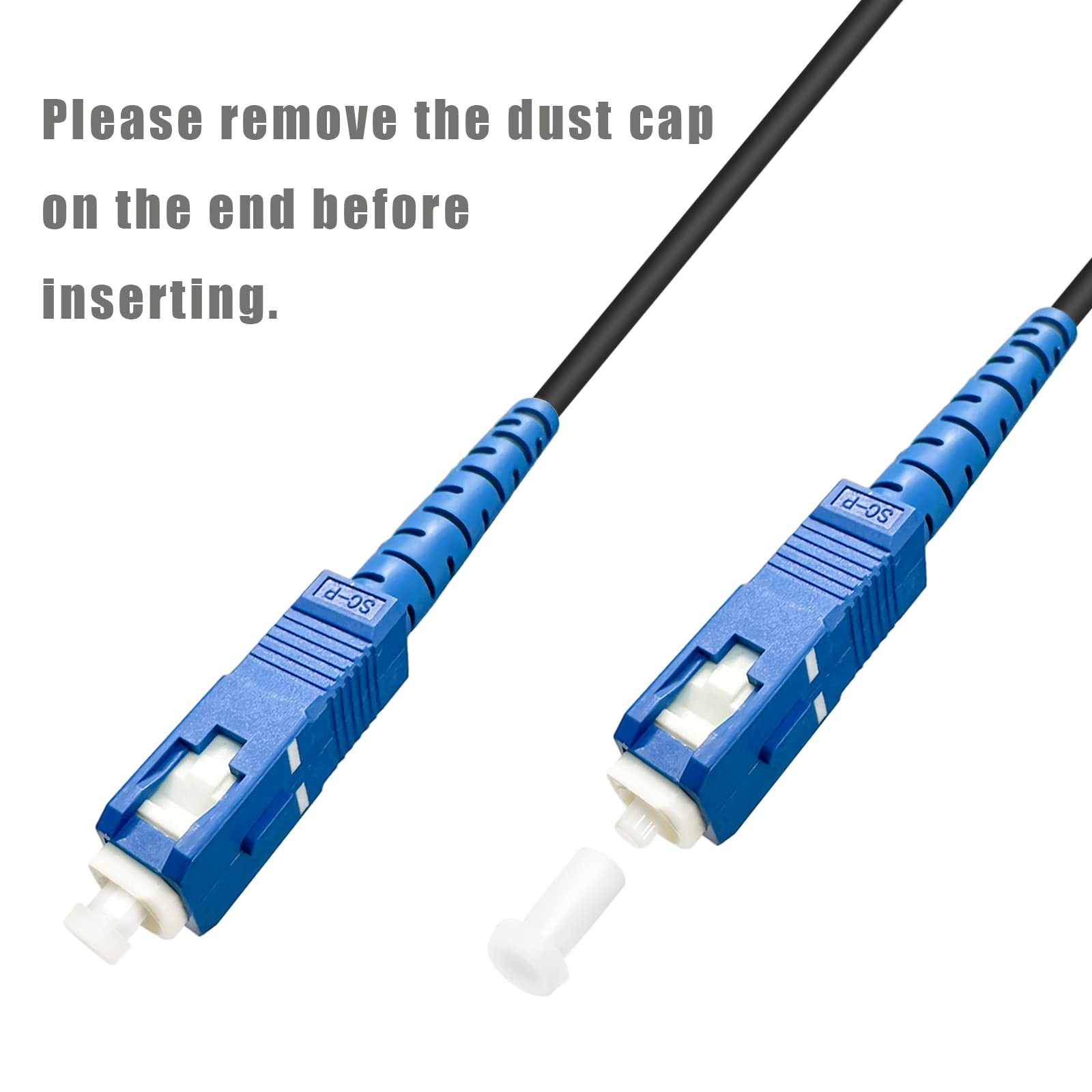 Bangun 100ft SC to SC Armored Singlemode OS2 Fiber Optic Patch Cable LSZH