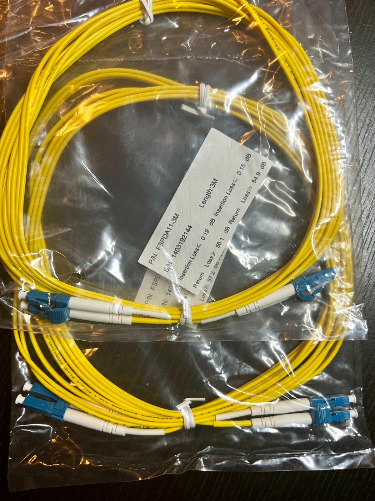 🔥Lot of 10, 3MT LC Fiber Patch Cable Single Mode SM Fiber Jumper Cables Cords